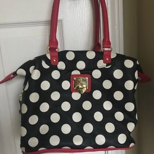 Betsy Johnson Black Red Polka Dot purse
